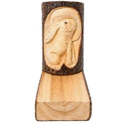 Hand-Carved Hare Bookends Jempinis Wood