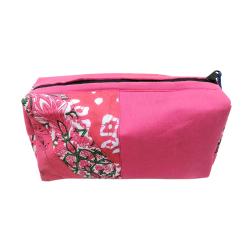 Toiletries / wash bag, recycled fabric, assorted colours pinks