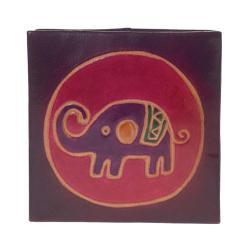 Leather coin purse elephant