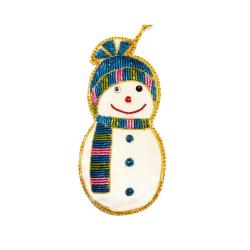 Hanging Decoration Embroidered Snowman
