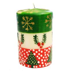 Hand painted Christmas candle in gift box
