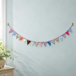 Recycled Cotton Patchwork Bunting 17 Triangles