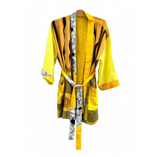 Kimono Recycled Cotton Short Length 80cm Assorted Colours