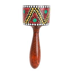 Handcrafted Dot Design Rattle – 20cm (Set of 20)