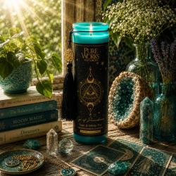 Candle in Glass Jar Esoteric Eye of Providence, Sage and White Tea 300g
