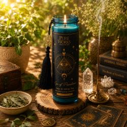 Candle in Glass Jar Esoteric Eye of Providence, Sage and White Tea 300g