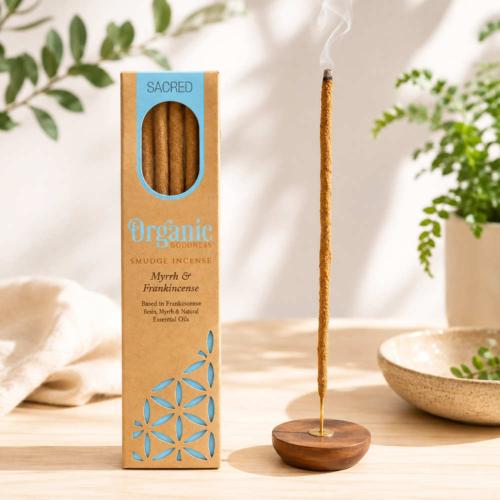 Smudge Incense Organic Goodness Sacred Myrrh Frankincense x6