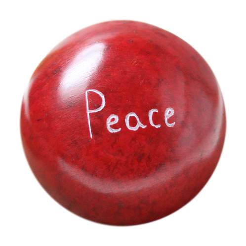 Palewa sentiment pebble, red - Peace