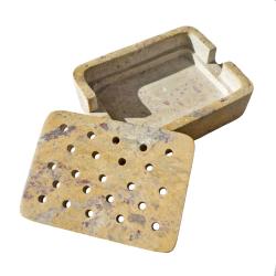 Soap dish, gorara stone, rectangular