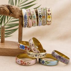 Set of 24 Floral Bangles Assorted