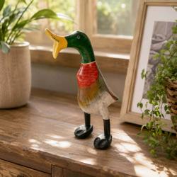 Duck Open Yellow Beak Bamboo Root 25cm