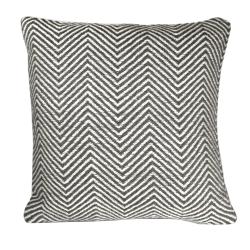 Grey Brighter Future cushion cover made from woven plastic bottles 40x40cm