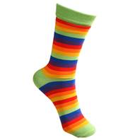 Bamboo socks, stripes rainbow, Shoe size: UK 7-11, Euro 41-47