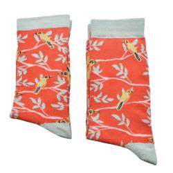 Bamboo Socks Birds Shoe Size UK 3-7 Womens
