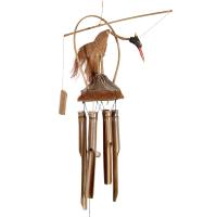 Bamboo windchime coconut bird 110cm