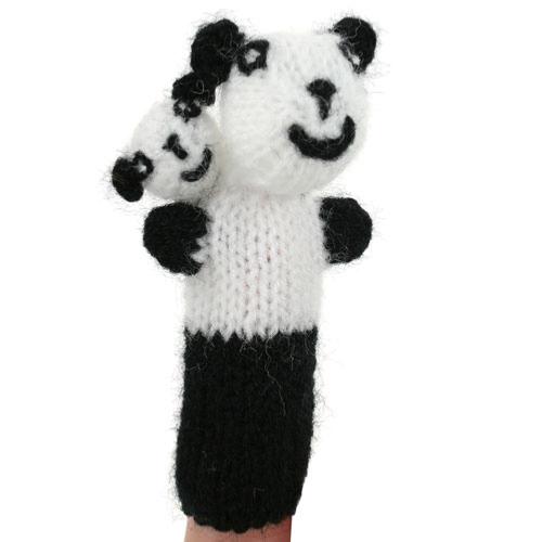 Finger puppet panda mum and baby