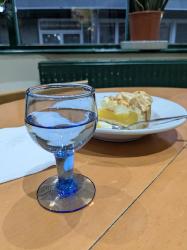 Single Wine Glass Recycled Glass Blue Tinted, 10.5cm height