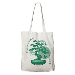 Tote Bag Recycled Cotton Japanese Bonsai Tree 36 x 40cm