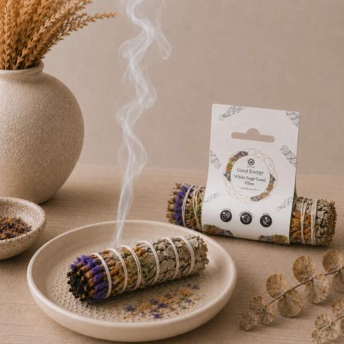 Good Energy White Sage Good Vibes Smudge Stick 10cm