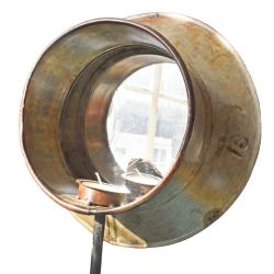 Candle Holder Silver Colour Retro Recycled Milk Can