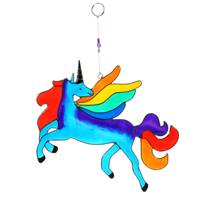 Suncatcher unicorn rainbow 22x17cm