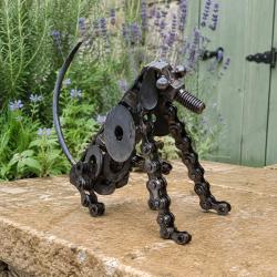 Recycled Metal Dog Ornament