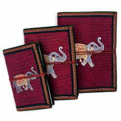 Handmade Elephant Notebook Notebooks Set of 3
