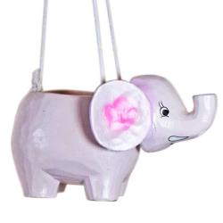 Hanging wooden planter elephant 22 x 14 x 14cm