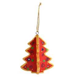 Hanging Decoration, Red Wooden Tree 3D