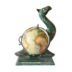 Iron Camel Globe 21.5x13x20cm