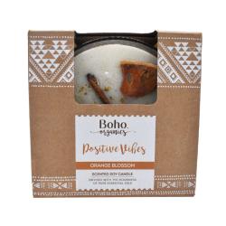 Boho Organics Orange Blossom Candle Positive Vibes 200g