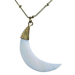 Necklace mother of pearl, crescent moon