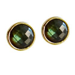 Ear studs labradorite