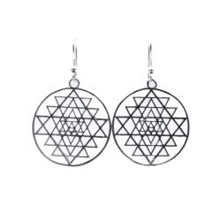 Earrings Triangles Pattern