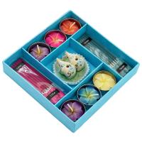 Incense and candle gift set, blue