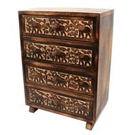 Cabinet 4 drawer wood 35x25x15cm