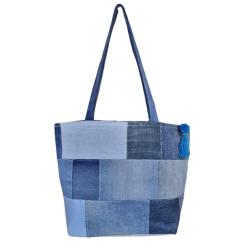 Tote Bag / Shopper Recycled Denim 42 x 14 x 30cm