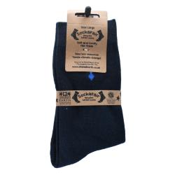 Socks Recycled Cotton / Polyester Blue With Diamonds Shoe Size UK 7-11 Mens