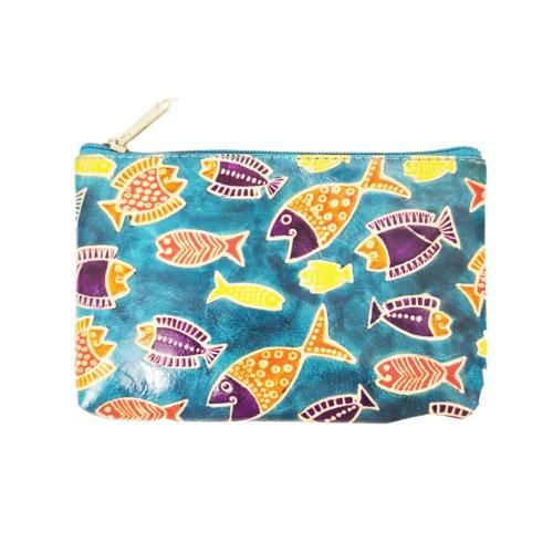 Leather Purse Fish 16.5 x 11cm
