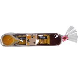Jasmine incense cone and ceramic t-light in boat gift set, 17 x 4cm