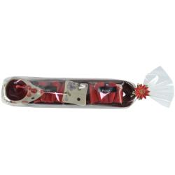 Rose incense cone and ceramic t-light in boat gift set, 17 x 4cm