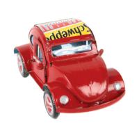 VW Beetle recycled cans red 10cm