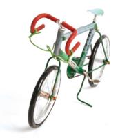 Racing bicycle recycled cans 14cm
