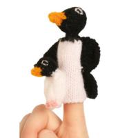 Finger puppet penguin and baby