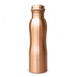 Copper water bottle, matt curve, 900ml