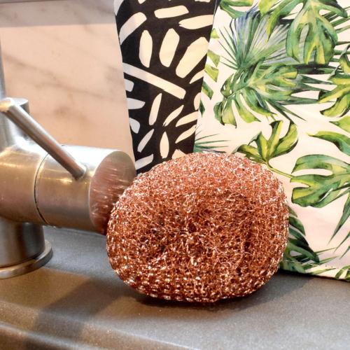 2 x copper kitchen scouring cleaning pads