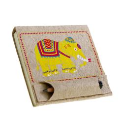 Elephant poo notepad with mini pencil in pouch