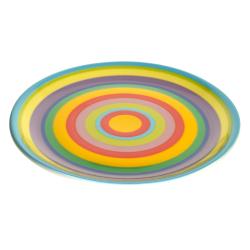 Rainbow plate 26cm, blue underneath