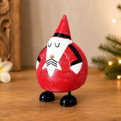 Sleeping Santa Recycled Metal Decoration