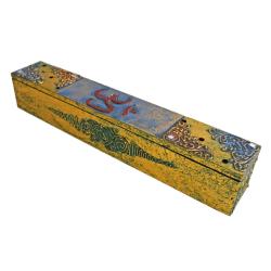 Incense box wood Om design 30 x 5 x 5cm